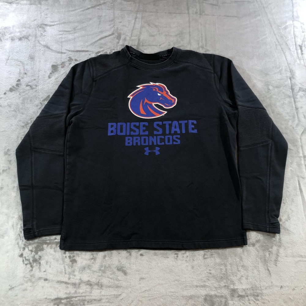 Boise State Broncos Sweatshirt Mens Medium Black NCAA Football Pullover Crewneck